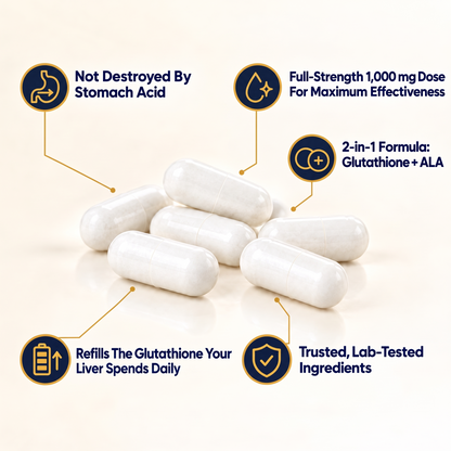 Liposomal capsules that refill the glutathione your liver spends daily